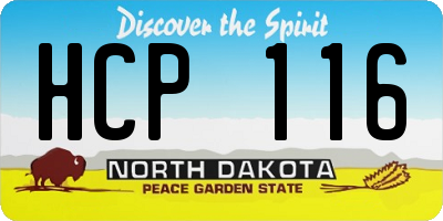 ND license plate HCP116