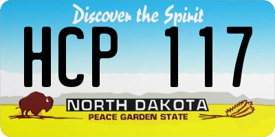 ND license plate HCP117