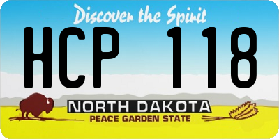 ND license plate HCP118