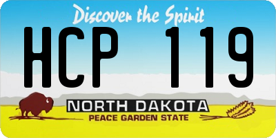 ND license plate HCP119