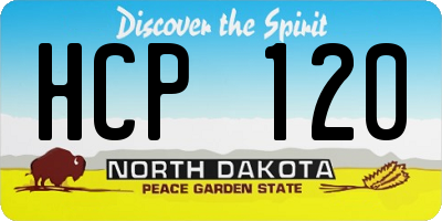 ND license plate HCP120