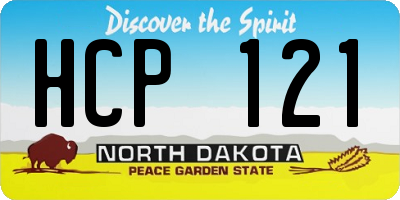 ND license plate HCP121