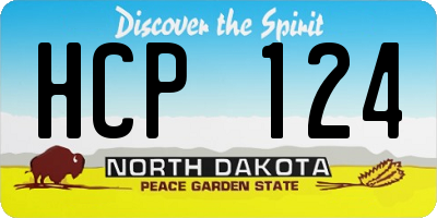 ND license plate HCP124