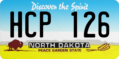 ND license plate HCP126