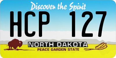 ND license plate HCP127