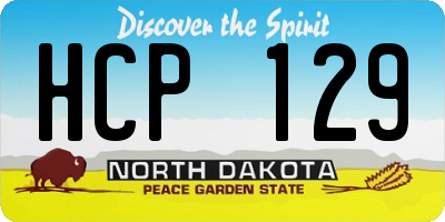 ND license plate HCP129