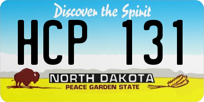 ND license plate HCP131