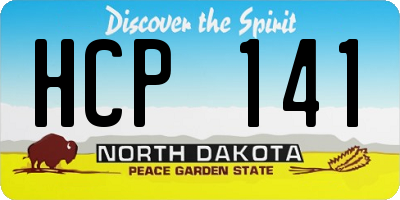 ND license plate HCP141