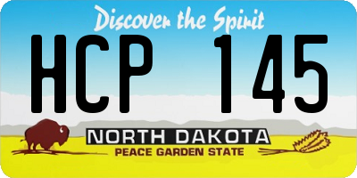 ND license plate HCP145