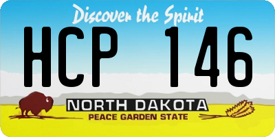 ND license plate HCP146