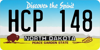 ND license plate HCP148