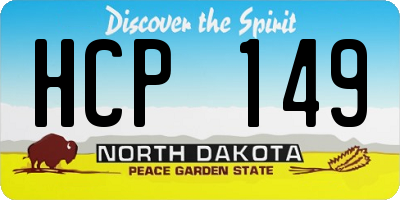 ND license plate HCP149