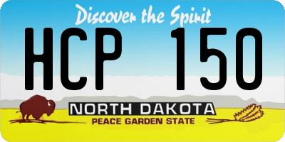 ND license plate HCP150