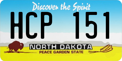 ND license plate HCP151