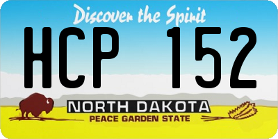 ND license plate HCP152