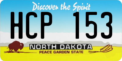 ND license plate HCP153