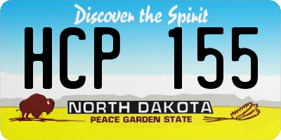 ND license plate HCP155