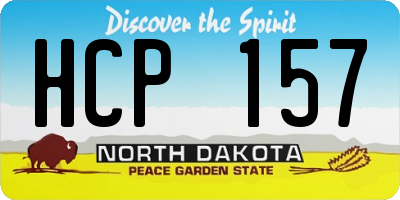 ND license plate HCP157