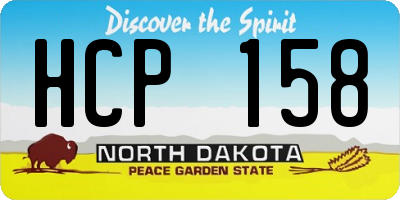 ND license plate HCP158