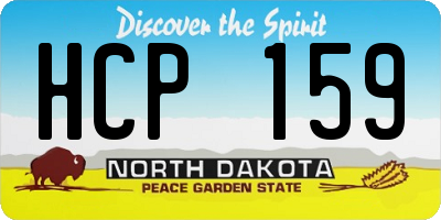 ND license plate HCP159