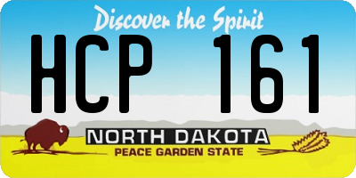 ND license plate HCP161