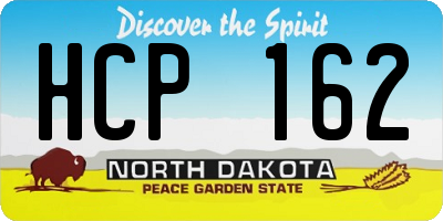 ND license plate HCP162