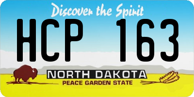 ND license plate HCP163