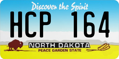 ND license plate HCP164