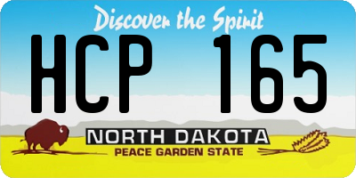 ND license plate HCP165