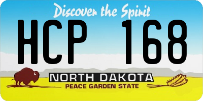 ND license plate HCP168