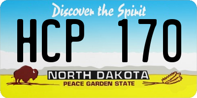 ND license plate HCP170