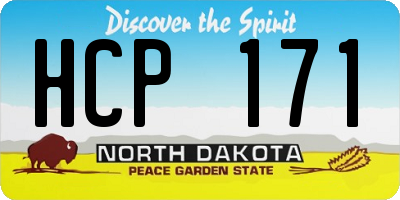 ND license plate HCP171