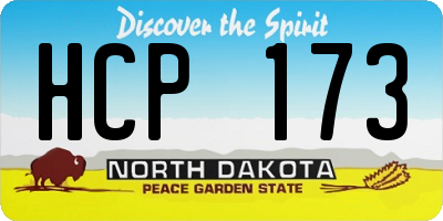 ND license plate HCP173