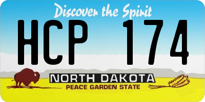 ND license plate HCP174