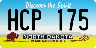 ND license plate HCP175