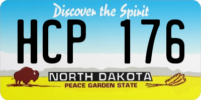 ND license plate HCP176