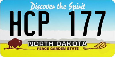 ND license plate HCP177