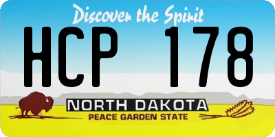 ND license plate HCP178