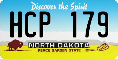 ND license plate HCP179