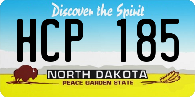 ND license plate HCP185