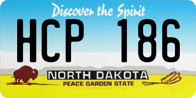 ND license plate HCP186