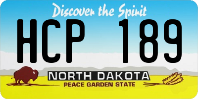 ND license plate HCP189