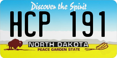 ND license plate HCP191