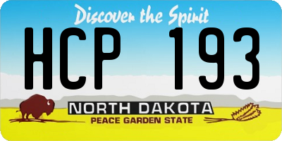 ND license plate HCP193