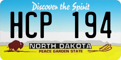 ND license plate HCP194