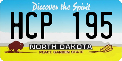 ND license plate HCP195