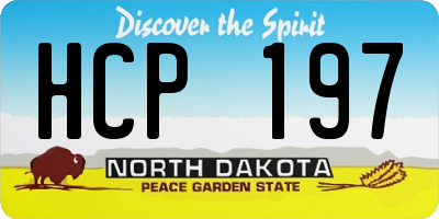 ND license plate HCP197