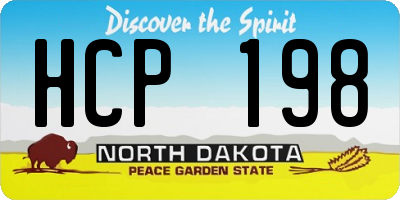 ND license plate HCP198