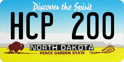 ND license plate HCP200