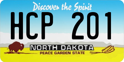 ND license plate HCP201